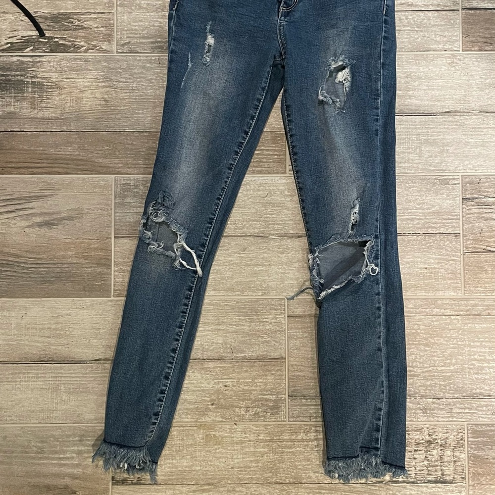 Mid rise super skinny ankle jean